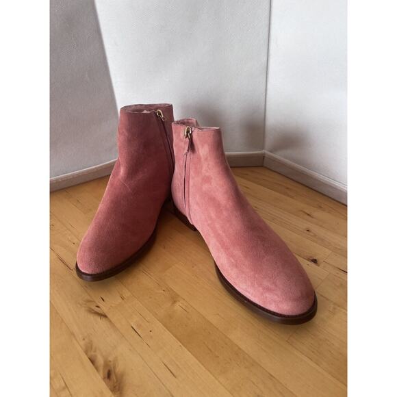 Mansur Gavriel Boots Pink Shearling Size 39 EU 8 US Side Zipper
